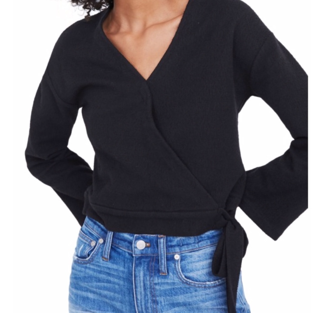 Madewell Texture & Thread Wrap Top